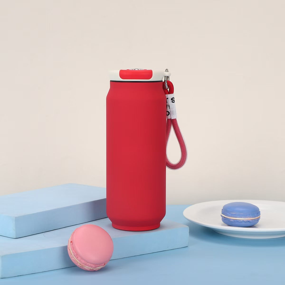 Damen isolierte Wasserflasche mit praktischem Tragegriff Brehn