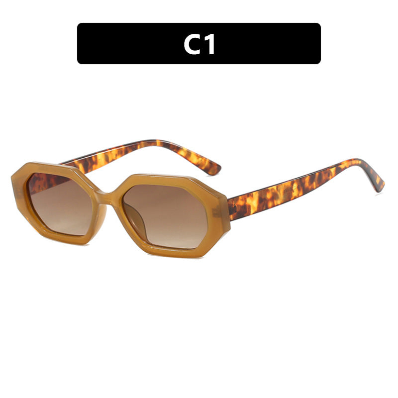 Damen auffällige Sonnenbrille im modernen achteckigen Design Brehn