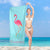 Strandtuch mit exquisitem Flamingo-Motiv und Sonnenuntergang-Design Brehn