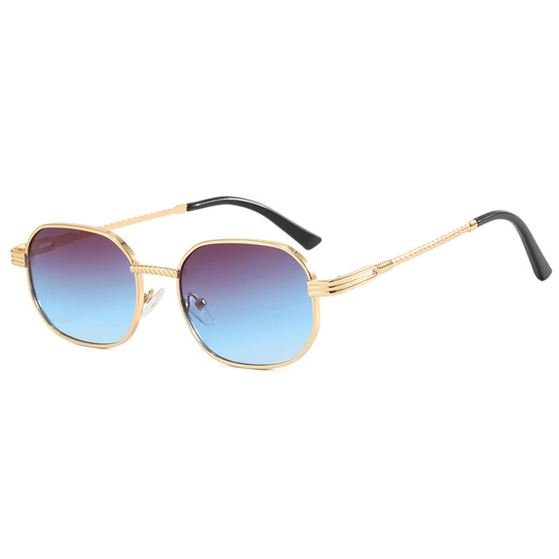 Damen modische Sonnenbrille mit geometrischem Rahmen und Farbverlauf Gläsern Brehn