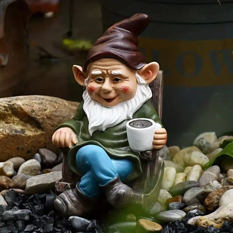 Lustige Gartenzwerg-Dekofigur Brehn