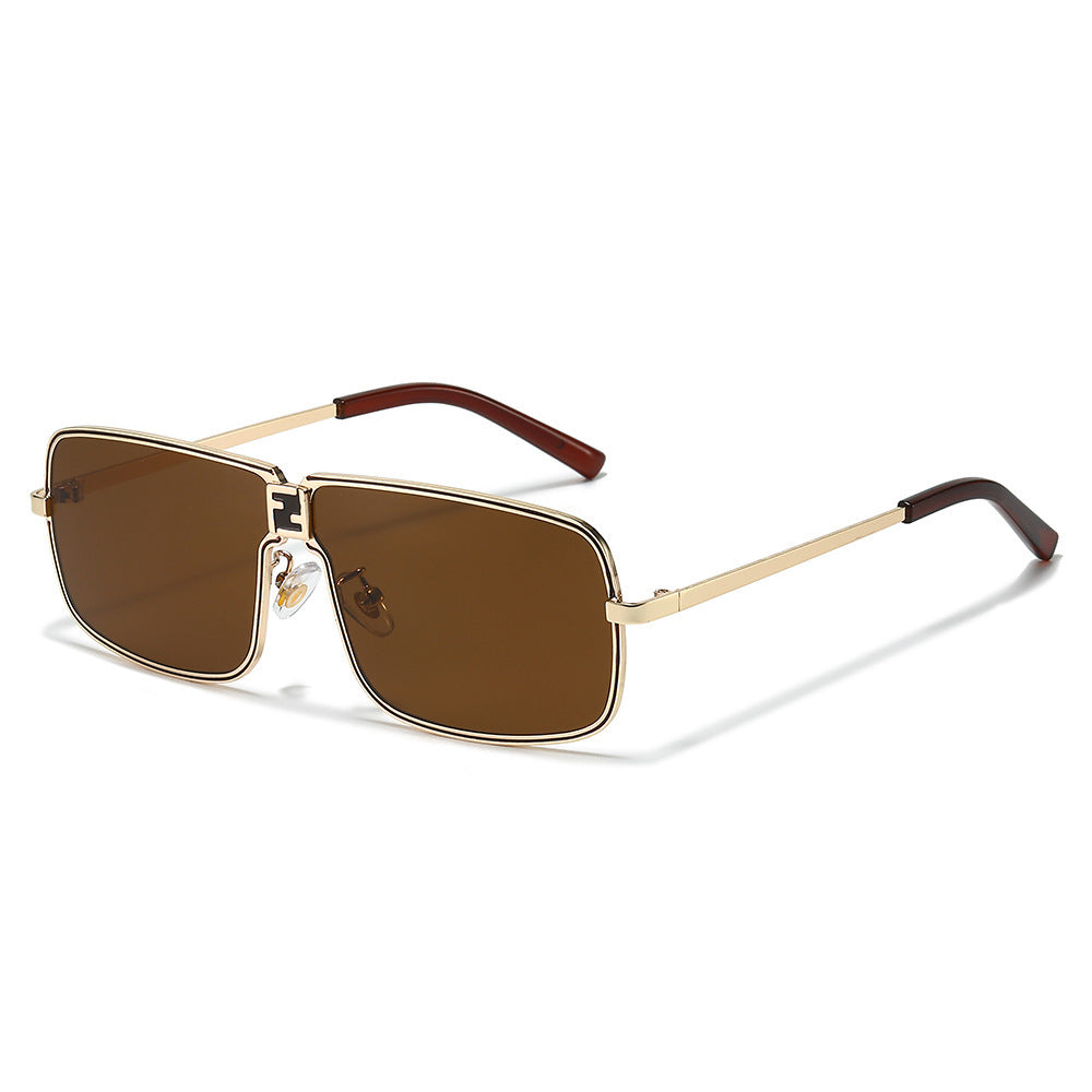 Hochmodische geometrische Rahmen-Sonnenbrille Brehn