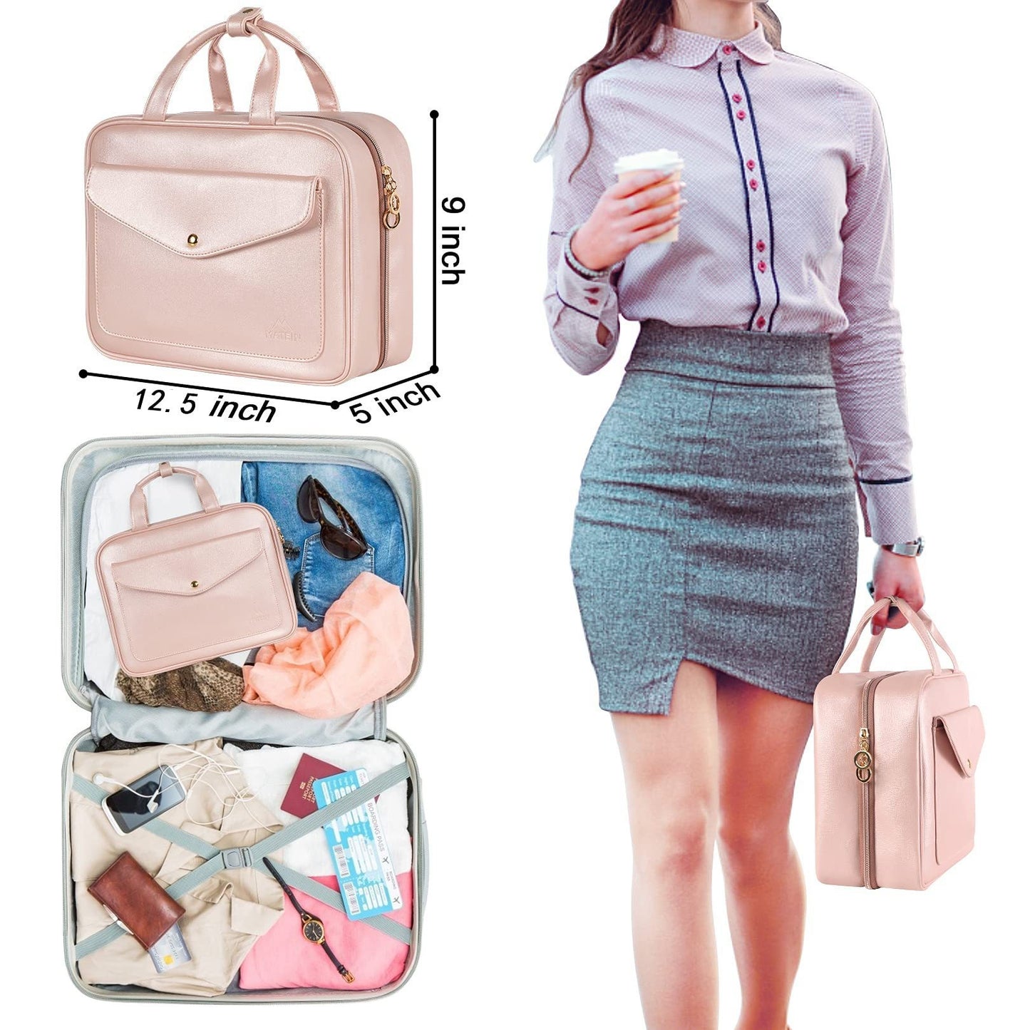 Kosmetik-Organizer-Tasche mit Abnehmbaren Fächern Brehn