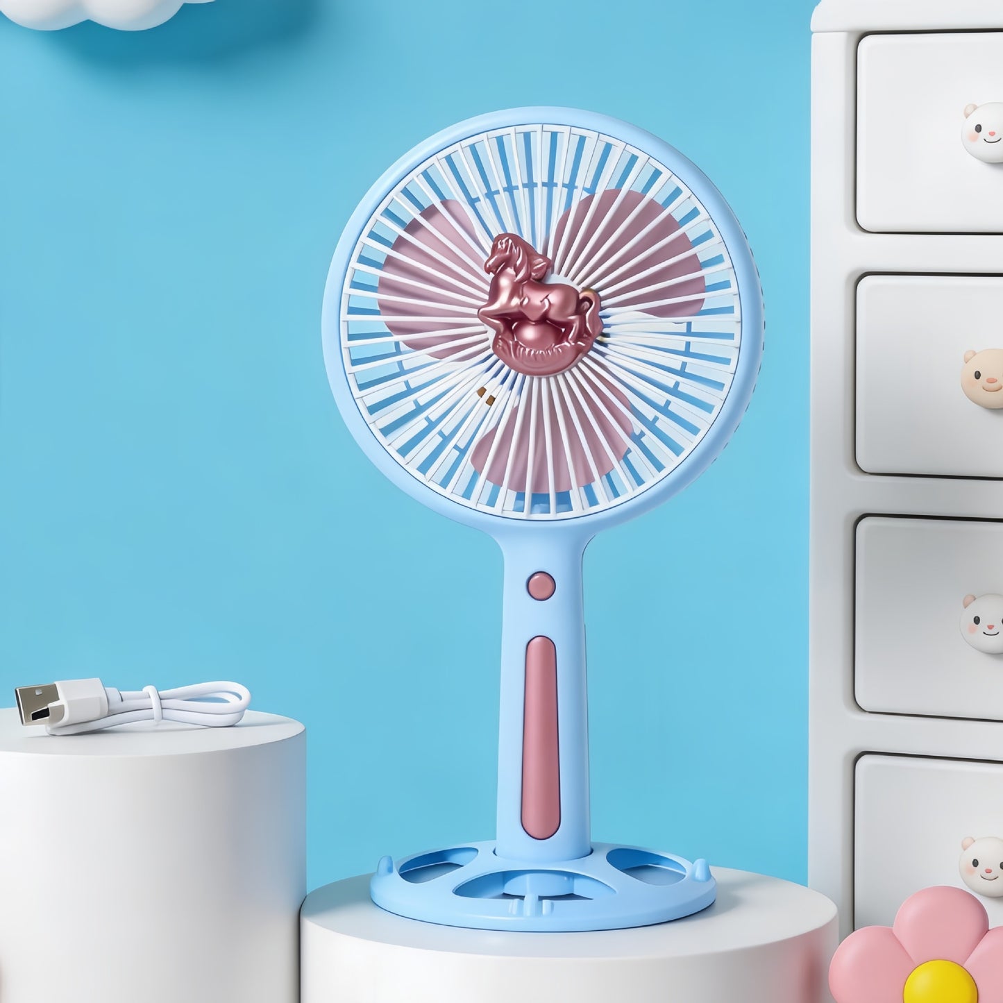 Damen Tragbarer Mini-Ventilator mit kreativen Tierdesign Brehn