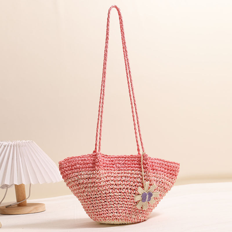 Modische und Handgefertigte Henkeltasche mit Floralem Akzent Brehn