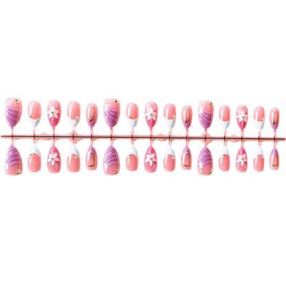 Kreatives Florales Design Press-On Nagelset