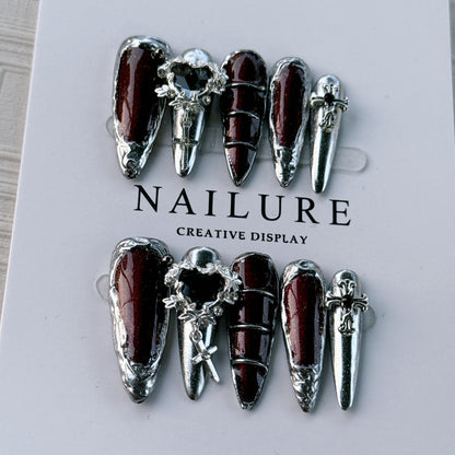 Gothic Glam Nagel Kunst Extensions