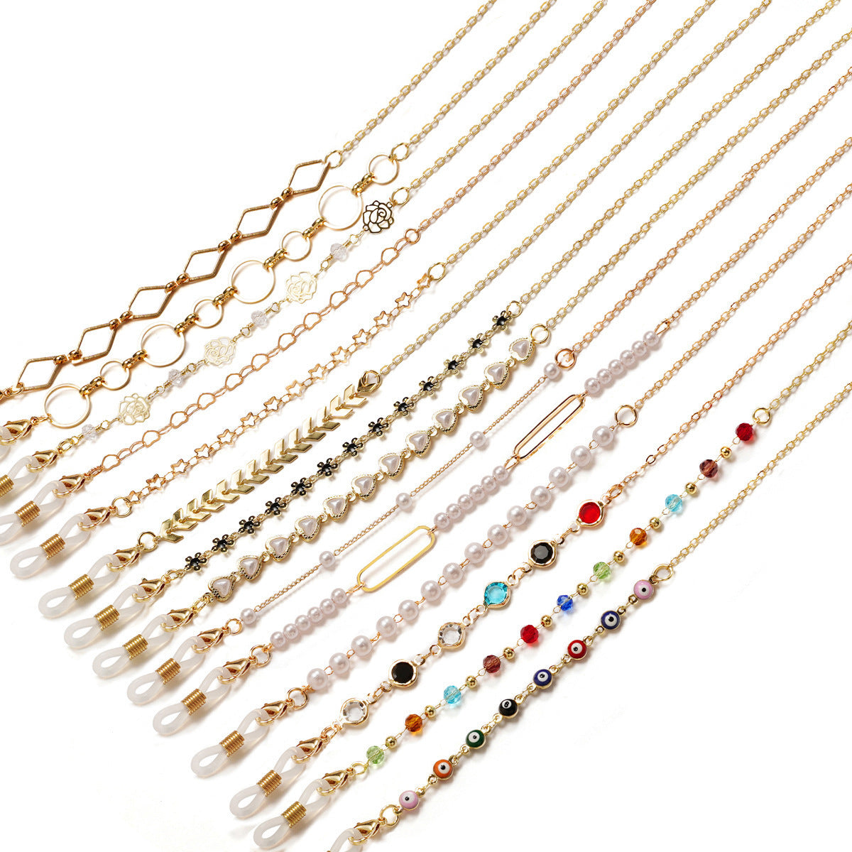 Farbige Perlen Brillen Kette Brehn 1786688581