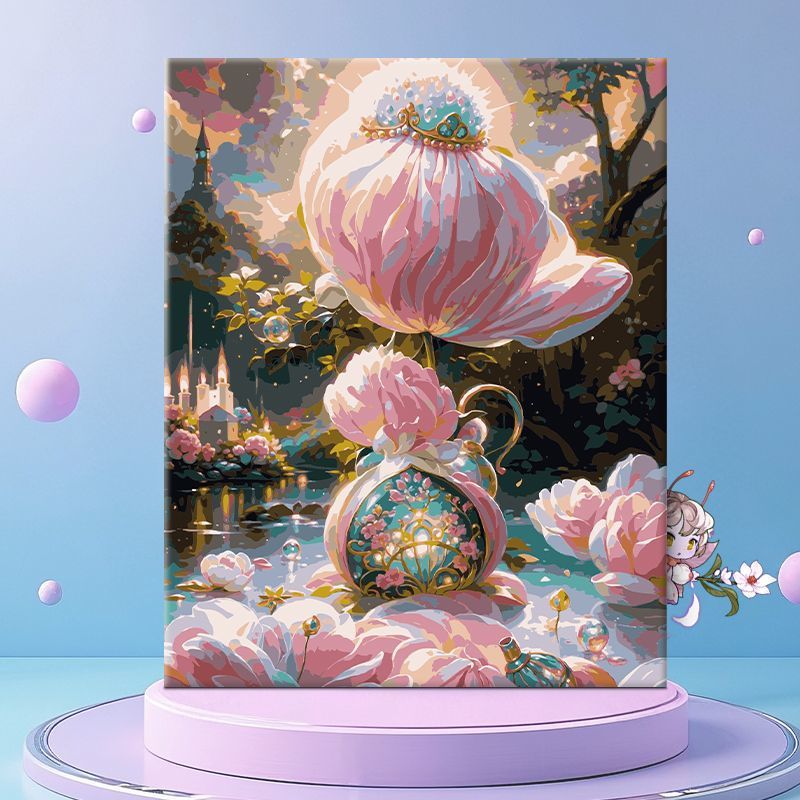 Verspielt Florale Fantasie Leinwand Wanddekoration Brehn