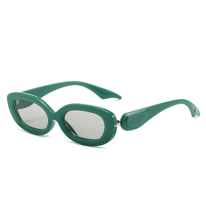 Damen modische Sonnenbrille mit stilvollem, geschwungenem Rahmen Brehn