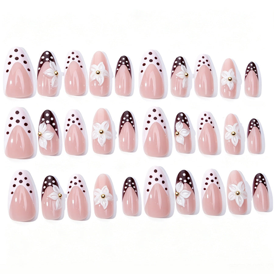 Künstlerische Florale Stiletto Presse-Nägel Brehn