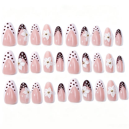 Künstlerische Florale Stiletto Presse-Nägel Brehn
