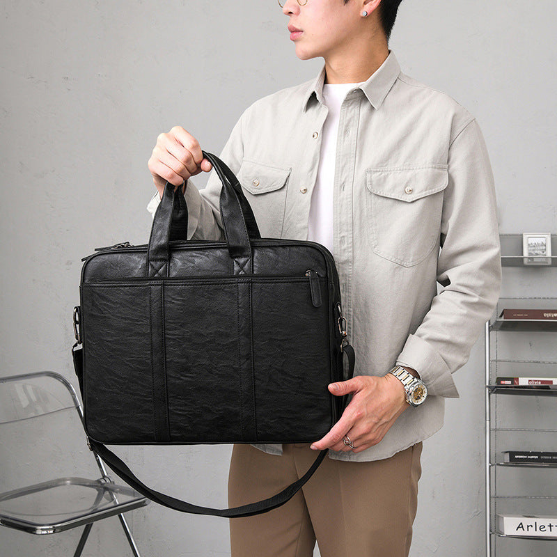 Premium Leder Firmen Aktentasche Brehn