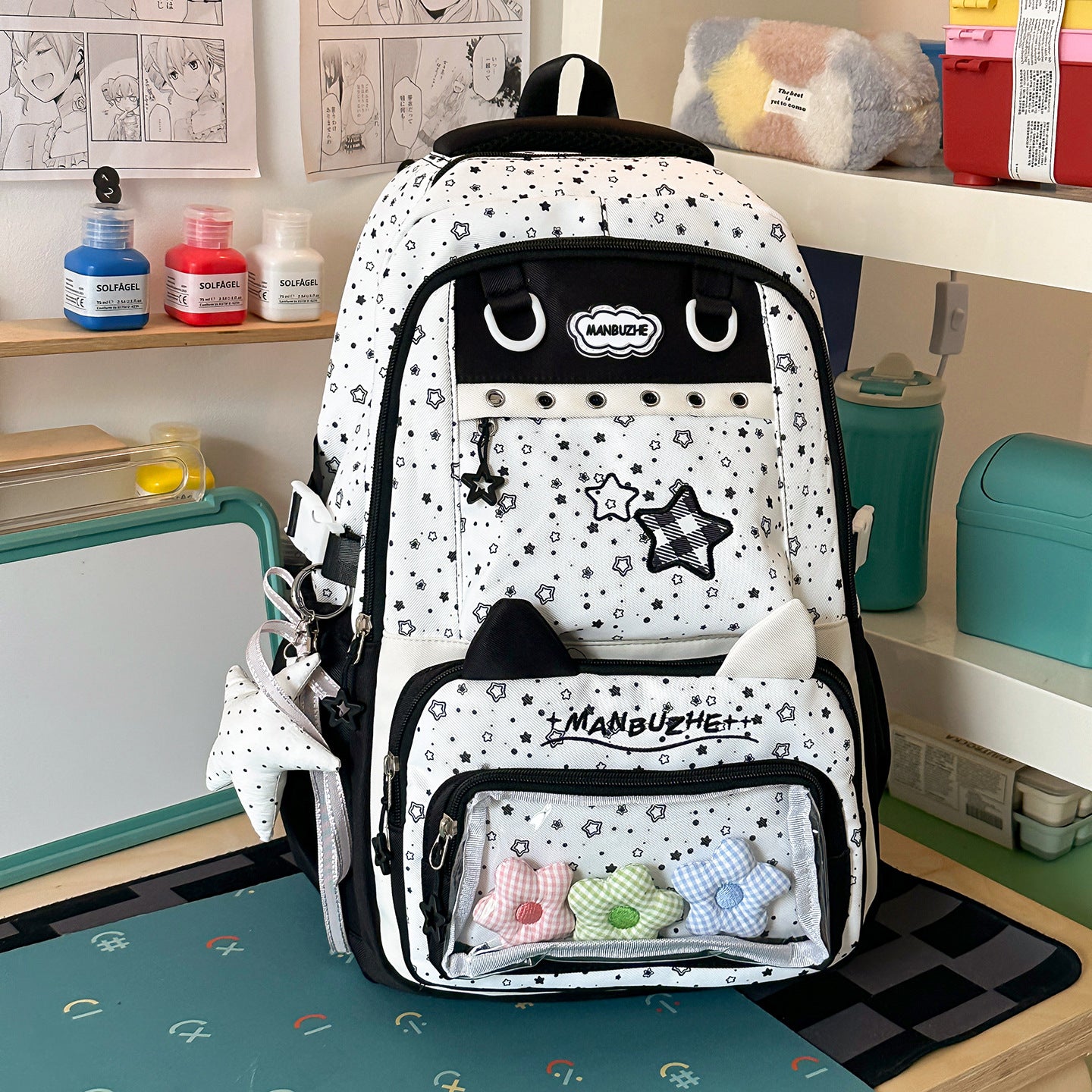 Süßer Plüsch Tierohren Schulrucksack