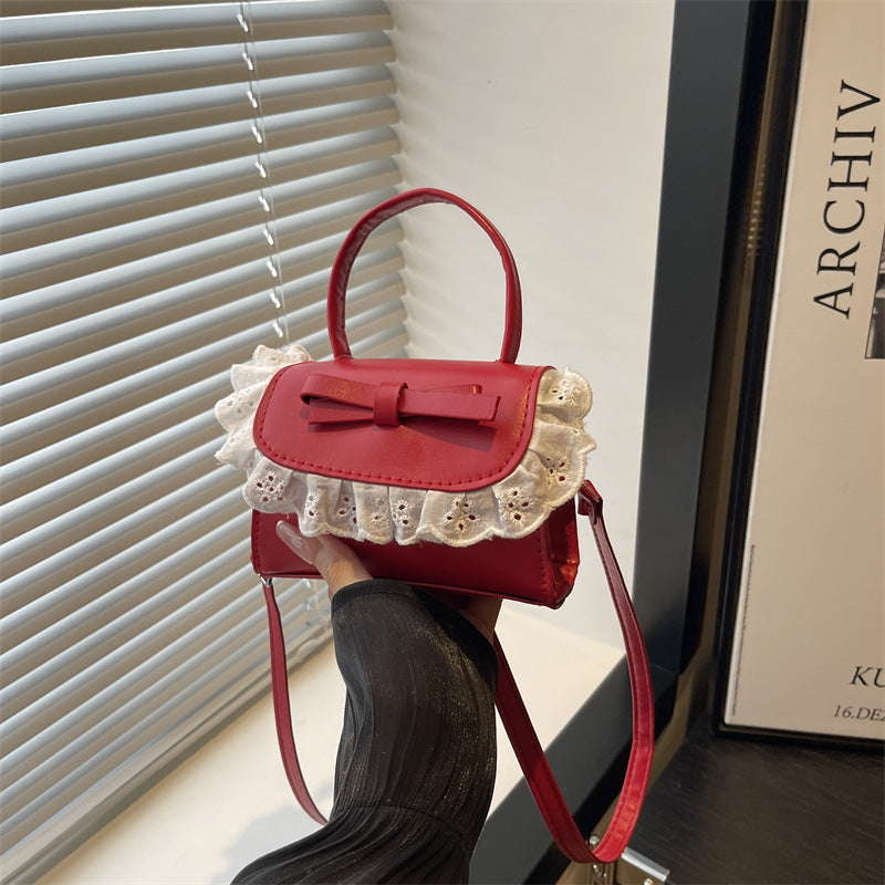 Elegante Rüschenschleifen-Crossbody-Handtasche Brehn
