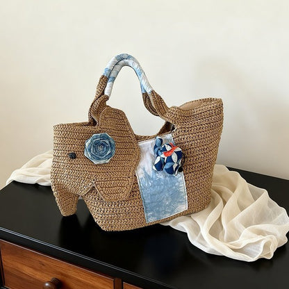 Verspielte Strohtasche Brehn