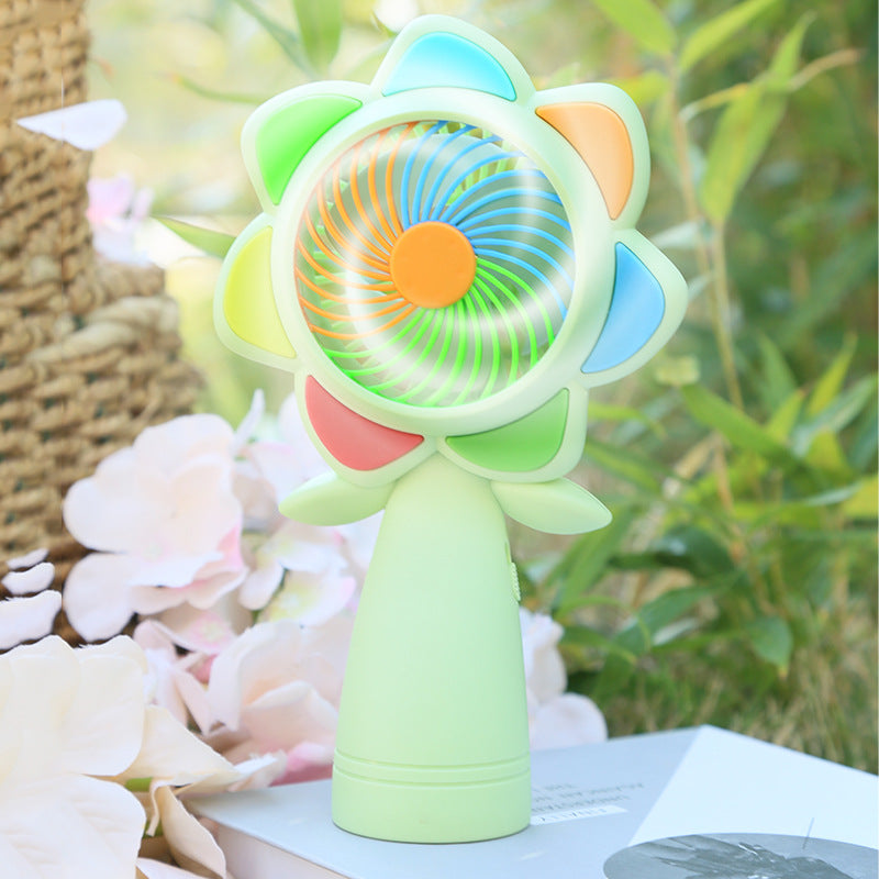 Unisex Tragbarer Mini-Handventilator im Blumen-Design Brehn