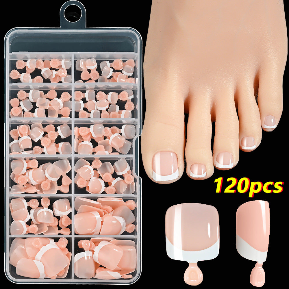 Premium French Tip Zehennagel Kunst Set Brehn