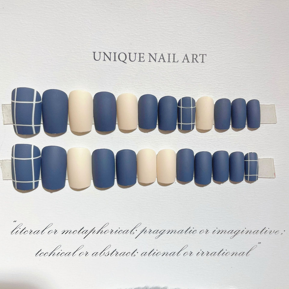 Stylisches Mattes Press-On-Nagel-Set