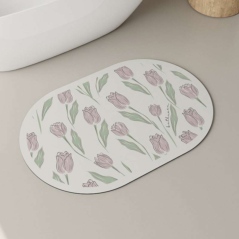 Blumendesign Duschmatte Brehn