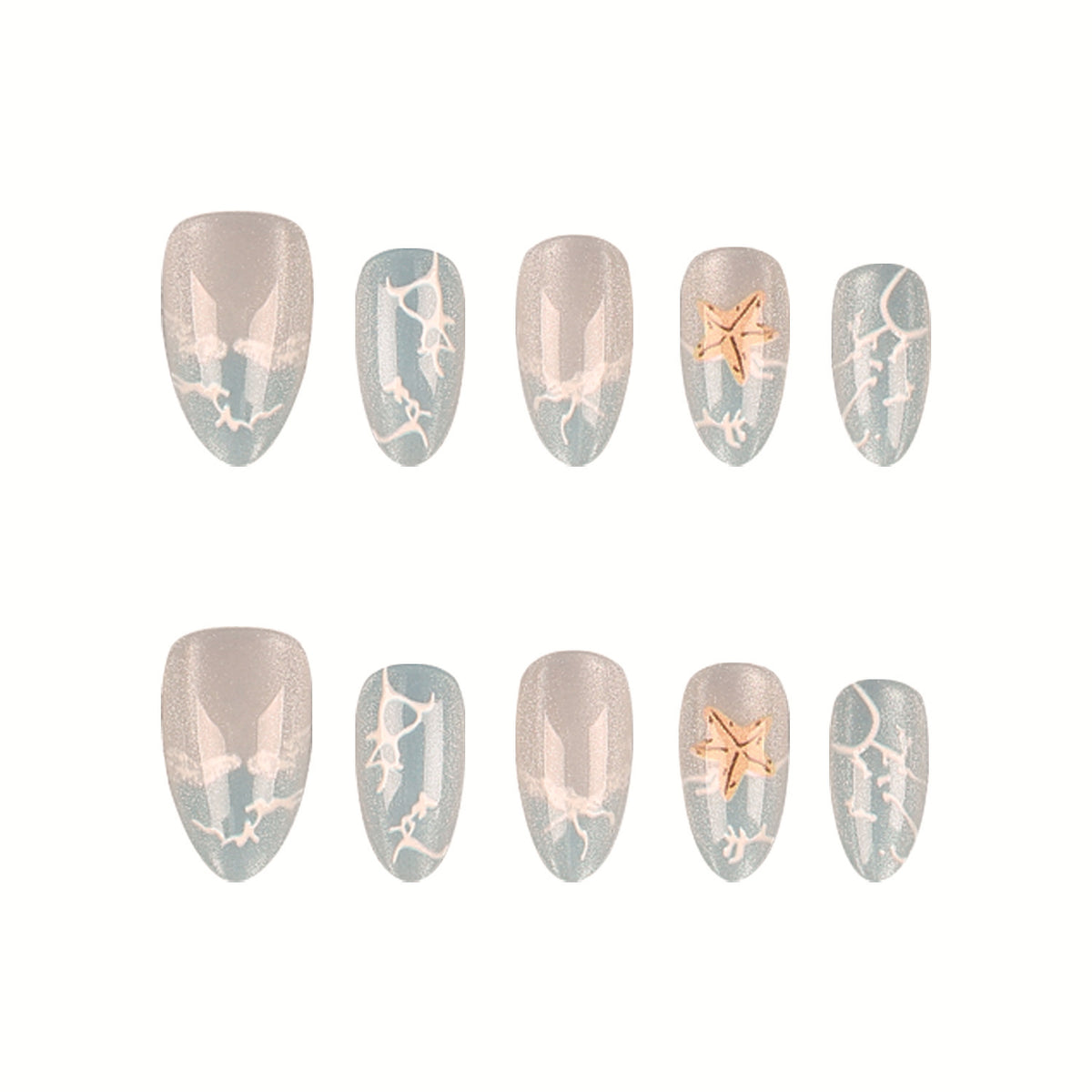 Elegante Press-On Nagelspitzen Set