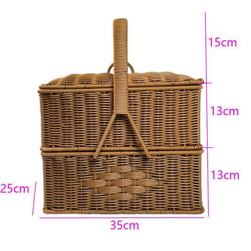 Multi-Layer Woven Picnic Storage Basket Brehn