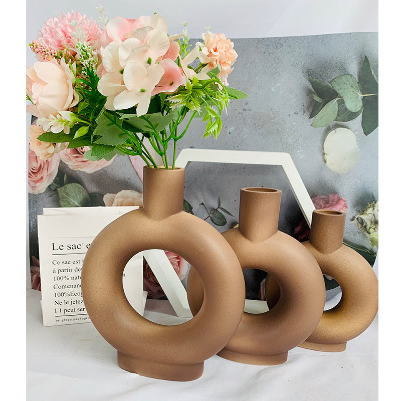 Moderne Abstrakte Keramik Blumenvase Brehn