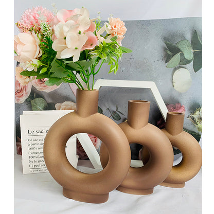 Moderne Abstrakte Keramik Blumenvase Brehn