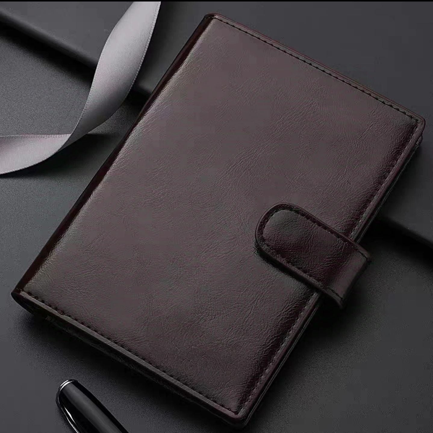 Elegante strukturierte Leder Planer Brieftasche Brehn