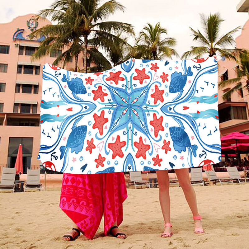 Stranddecke mit kreativem Kunstdesign Brehn