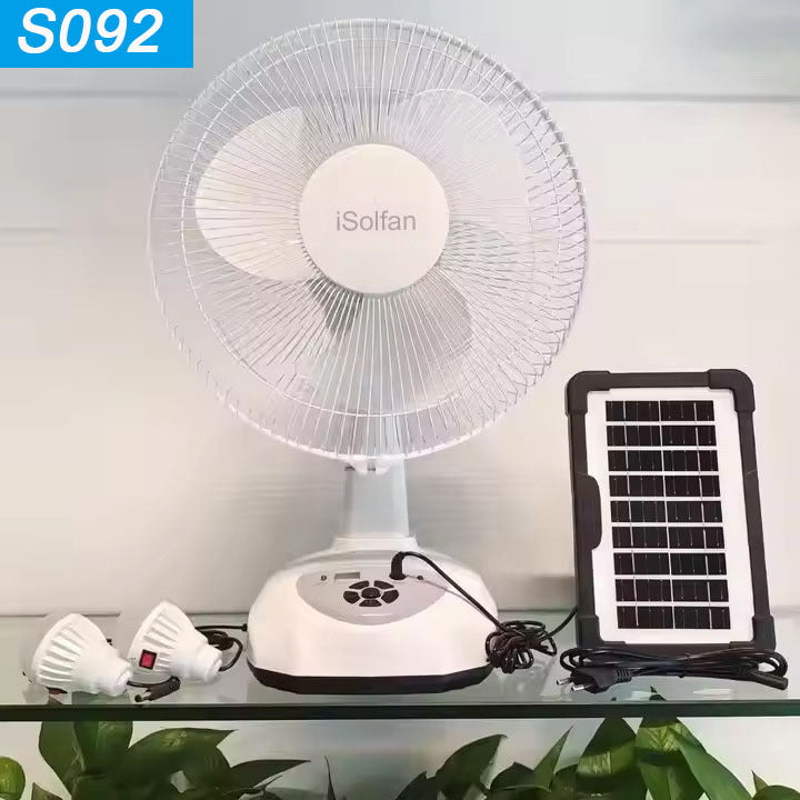 Damen tragbarer Solarstandventilator mit Fernbedienung und variabler Geschwindigkeitsregelung Brehn
