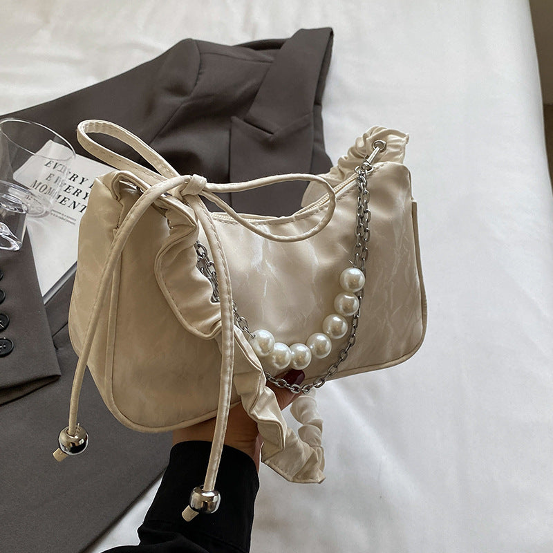 Elegante Perlenakzent Handtasche