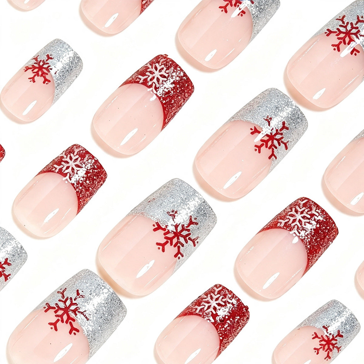 Saisonale Schneeflocken-Nagelkunst-Wraps Brehn