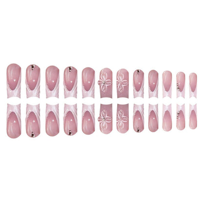 Elegante Blumen Press-On Nagelkunst Brehn