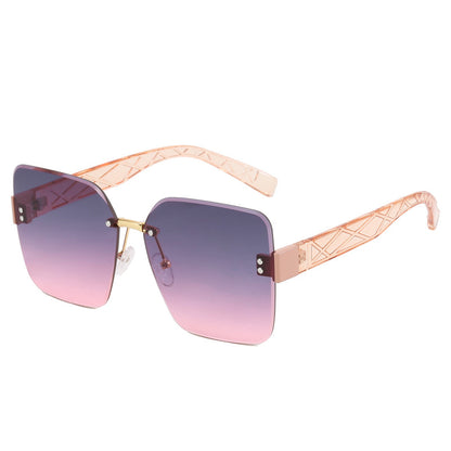 Damen oversized quadratische Sonnenbrille mit modischem Dekor Brehn
