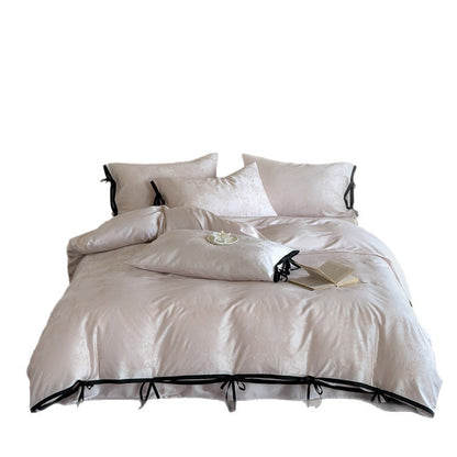 Elegante florale Jacquard Bettwäsche Set