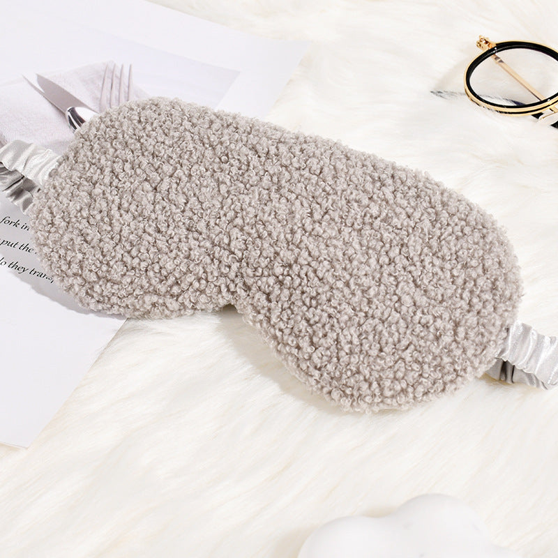 Damen nan kuschelige Thermo Schlafmaske aus Teddyfleece mit verstellbarem Satinband Brehn