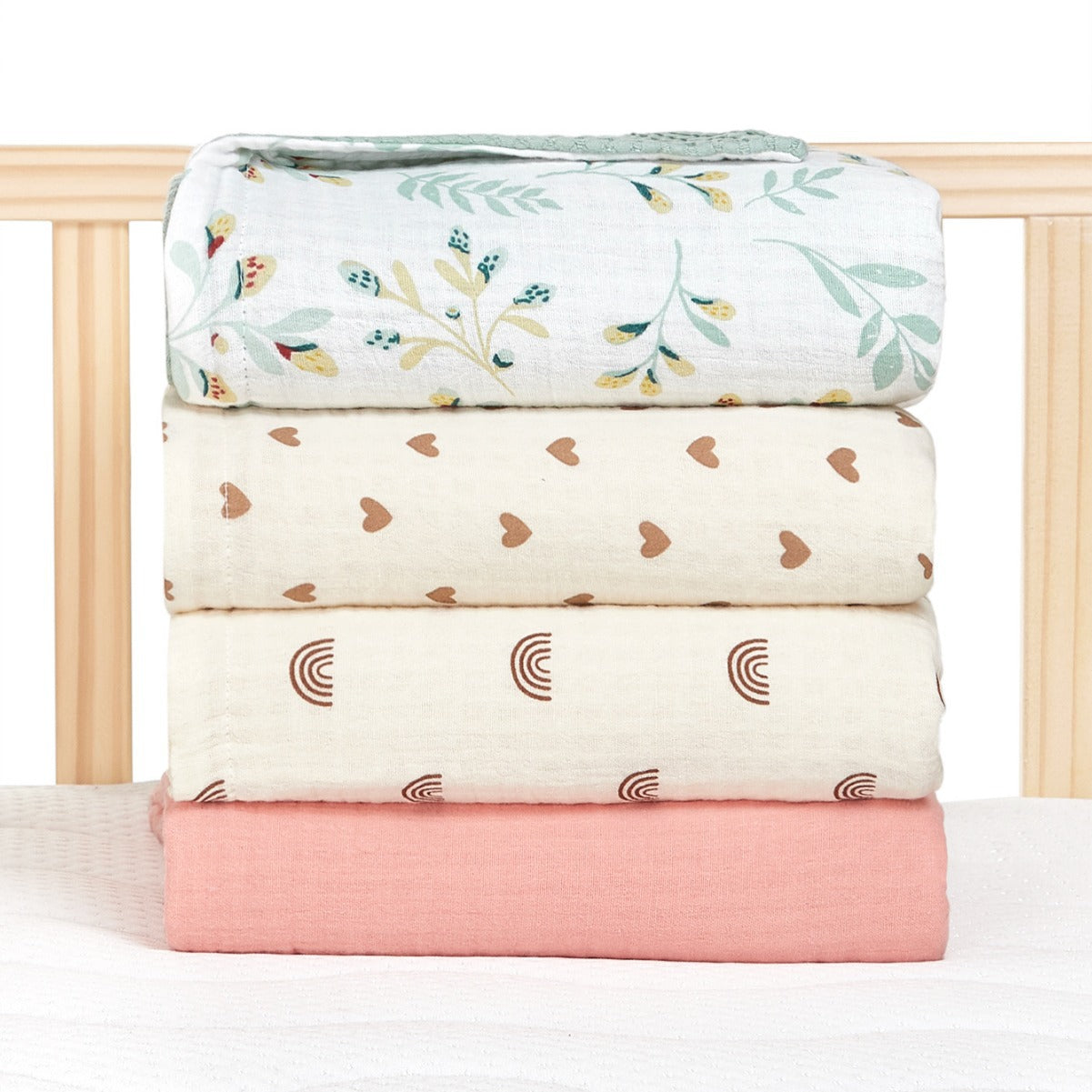 Dual-Texturiertes Musselin Babydecke Brehn