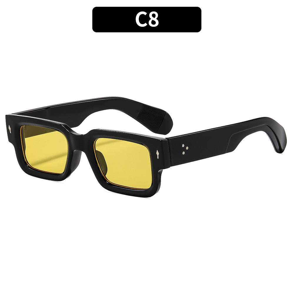 Chunky rechteckige Sonnenbrille