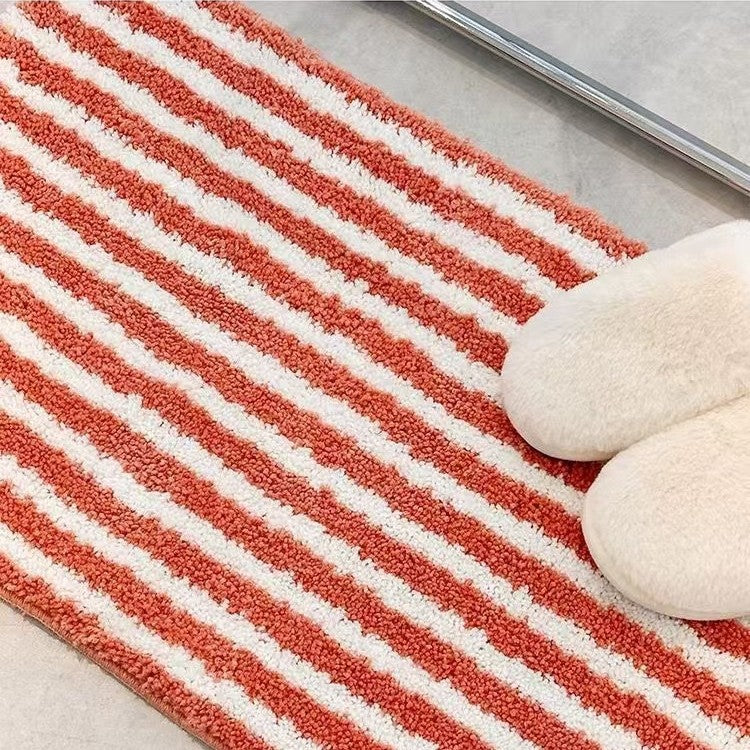 Plüsch Absorbierend Rutschfeste Gestreifte Badezimmermatte