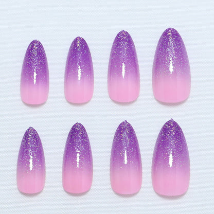 Gradient Glitter Ombre Press-On Nail Set Brehn