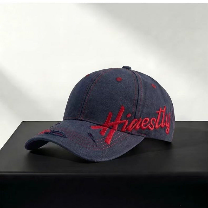 Damen Distressed Casual Graphic Baseball Cap Brehn