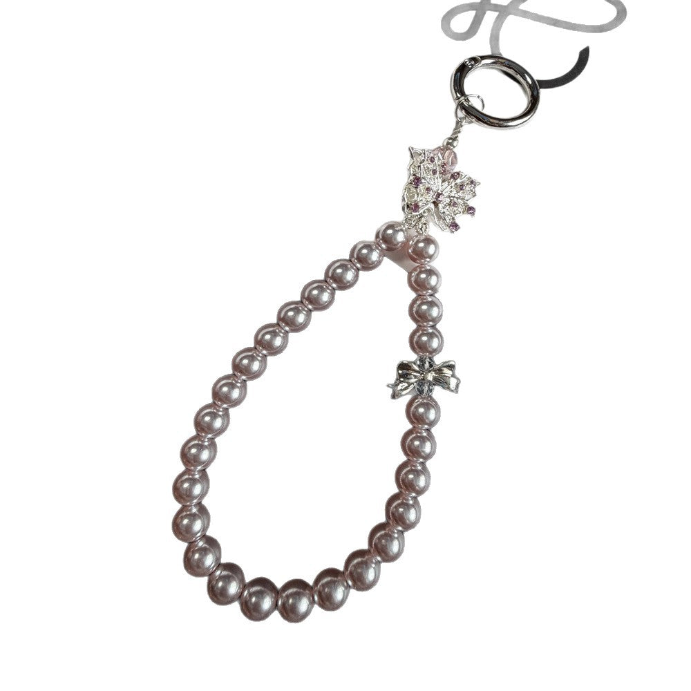Eleganter Perlen-Schlüsselanhänger Halter Brehn