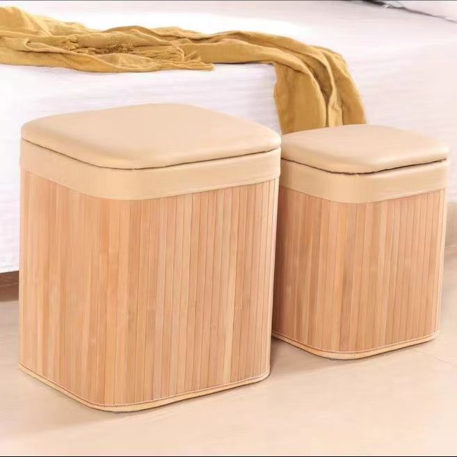 Multifunktionale Sitzhocker Aus Natürlichem Material Brehn