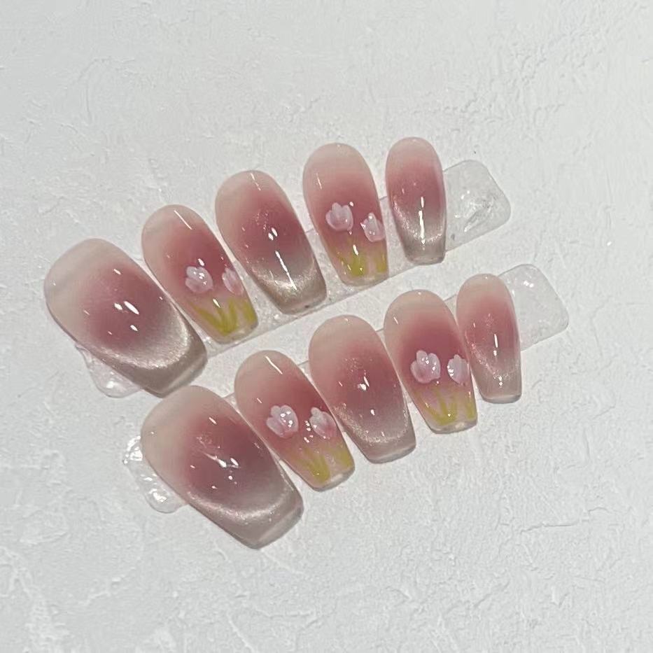 Floral Ombre Druck-Nägel Brehn