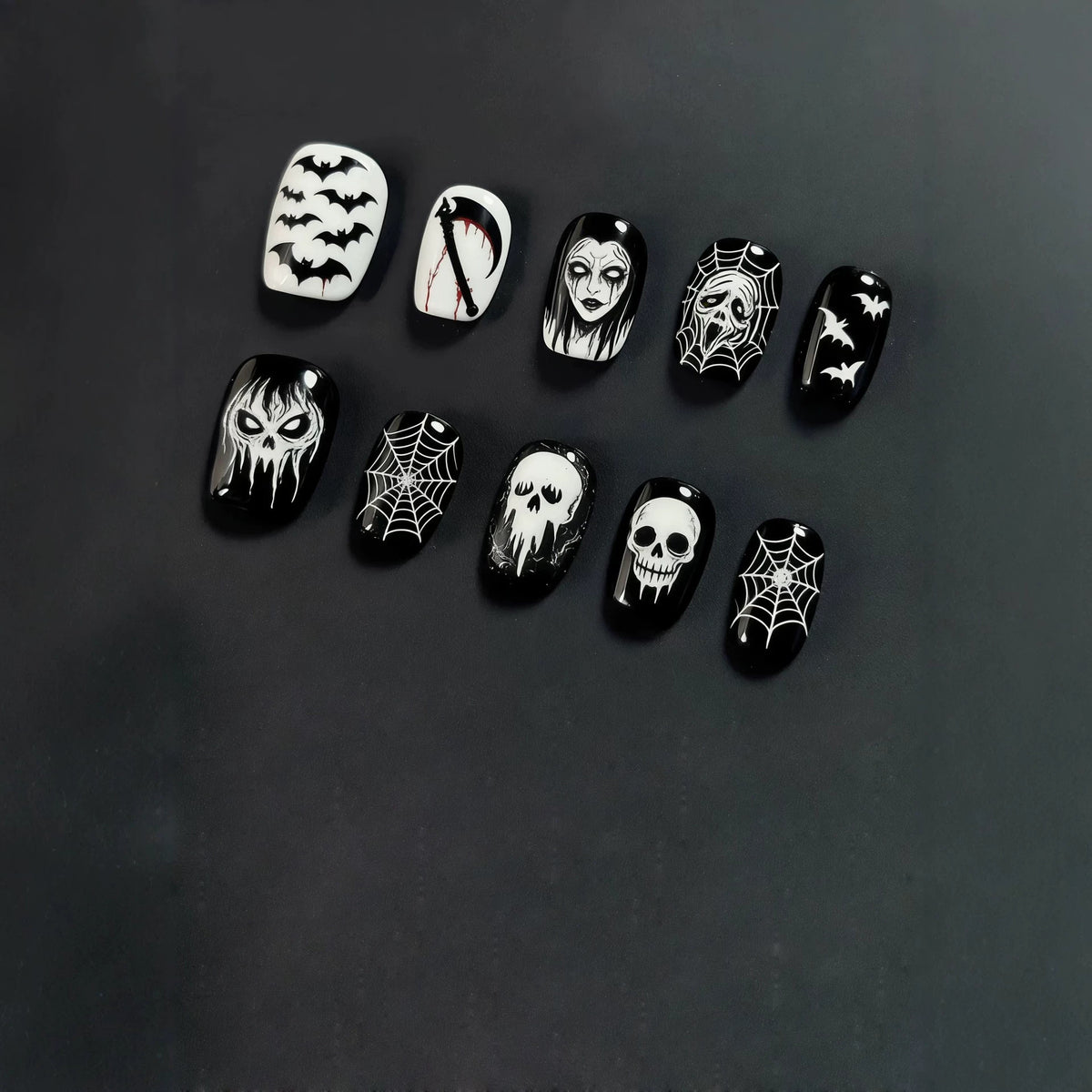 Halloween-Themen Nagelkunst Press-On Set Brehn