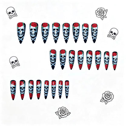 Skullblumen-Nagelkunstdesign Brehn