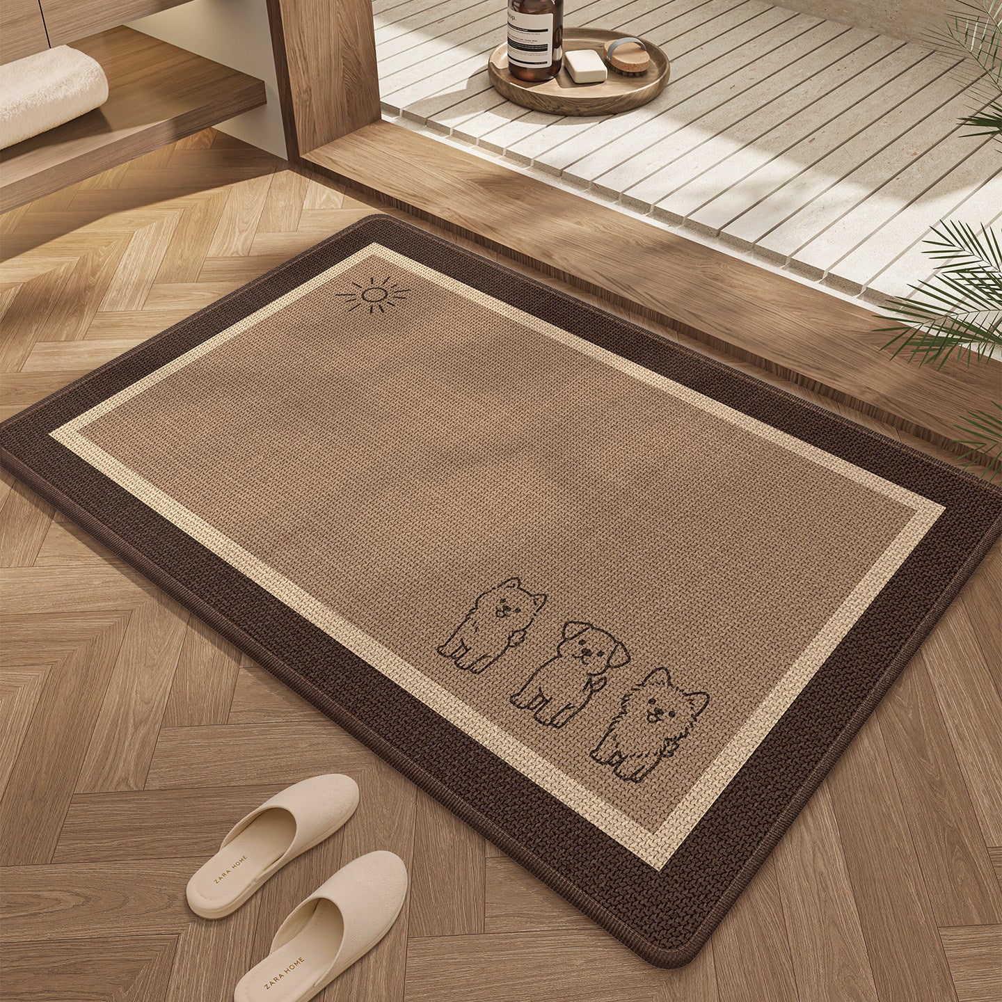 Süßes Katzen-Design Badezimmermatte Brehn