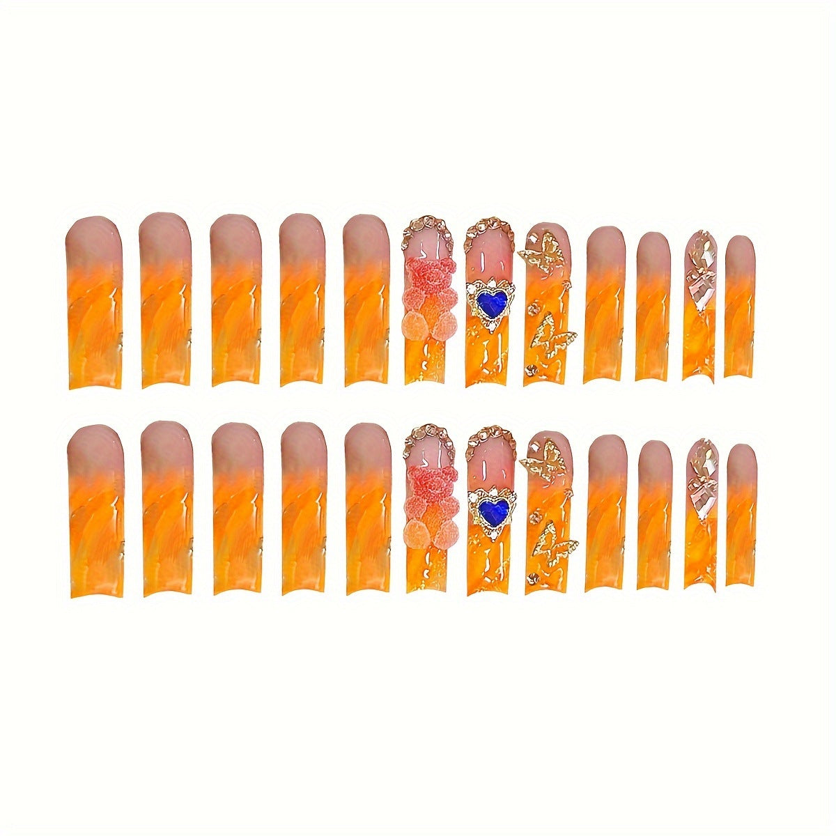 Künstlerische 3D Schmetterling Nagelverlängerungen Brehn