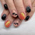Halloween-Themen-Spinne und Netz-Nagelkunst Brehn